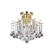 Living District Amelia 3-Light Transitional Metal Flush Mount in Gold
