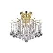Living District Amelia 3-Light Transitional Metal Flush Mount in Gold