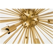 Living District Timber 8-Light Metal Pendant in Brass Finish
