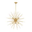 Living District Timber 8-Light Metal Pendant in Brass Finish