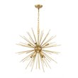 Living District Timber 8-Light Metal Pendant in Brass Finish