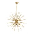 Living District Timber 8-Light Metal Pendant in Brass Finish