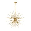 Living District Timber 8-Light Metal Pendant in Brass Finish