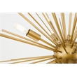 Living District Timber 8-Light Metal Pendant in Brass Finish