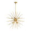 Living District Timber 8-Light Metal Pendant in Brass Finish