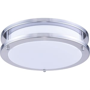 Living District Daxter Contemporary Metal Led Surface Mount in White & Nickel