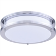 Living District Daxter Contemporary Metal Led Surface Mount in White & Nickel