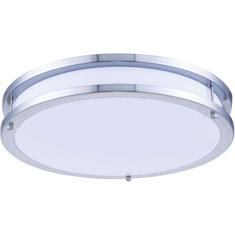 Living District Daxter Contemporary Metal Led Surface Mount in White and Nickel