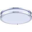 Living District Daxter Contemporary Metal Led Surface Mount in White and Nickel