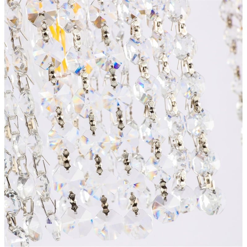 Living District Phineas 3-Light Metal Wall Sconce in Brass and Clear Crystals