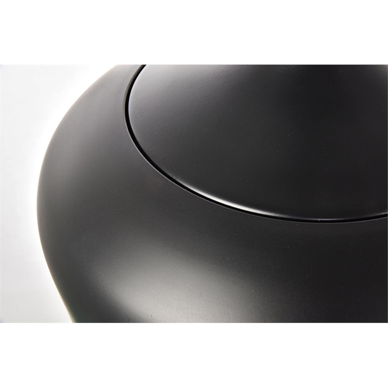 Living District Nora 1 Light Transitional Aluminum Pendant in Black
