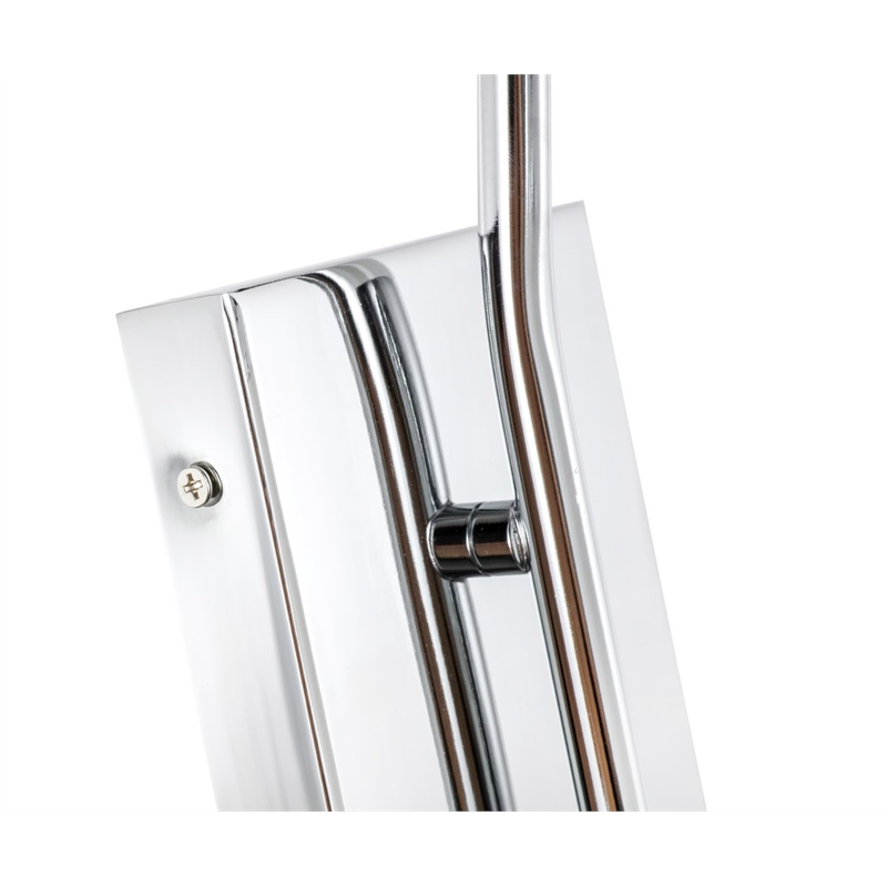 Living District Kace 1-Light Metal & Glass Wall Sconce in Chrome/Frosted White