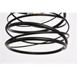 Living District Hopper 1-Light Transitional Metal Pendant in Black