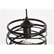 Living District Hopper 1-Light Transitional Metal Pendant in Black
