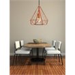 Living District Jago 1-Light Transitional Metal Pendant in Brown Finish