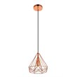 Living District Jago 1-Light Transitional Metal Pendant in Brown Finish