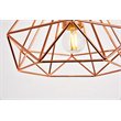 Living District Jago 1-Light Transitional Metal Pendant in Brown Finish