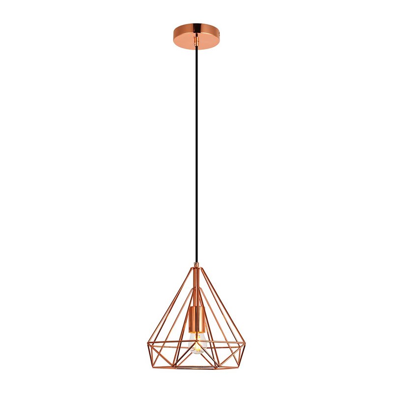 Living District Jago 1-Light Transitional Metal Pendant in Brown Finish