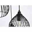 Living District Sayer 3-Light Transitional Metal Pendant in Black