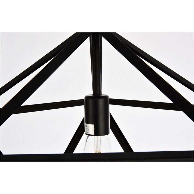 Living District Redmond 1-Light Transitional Metal Pendant in Black