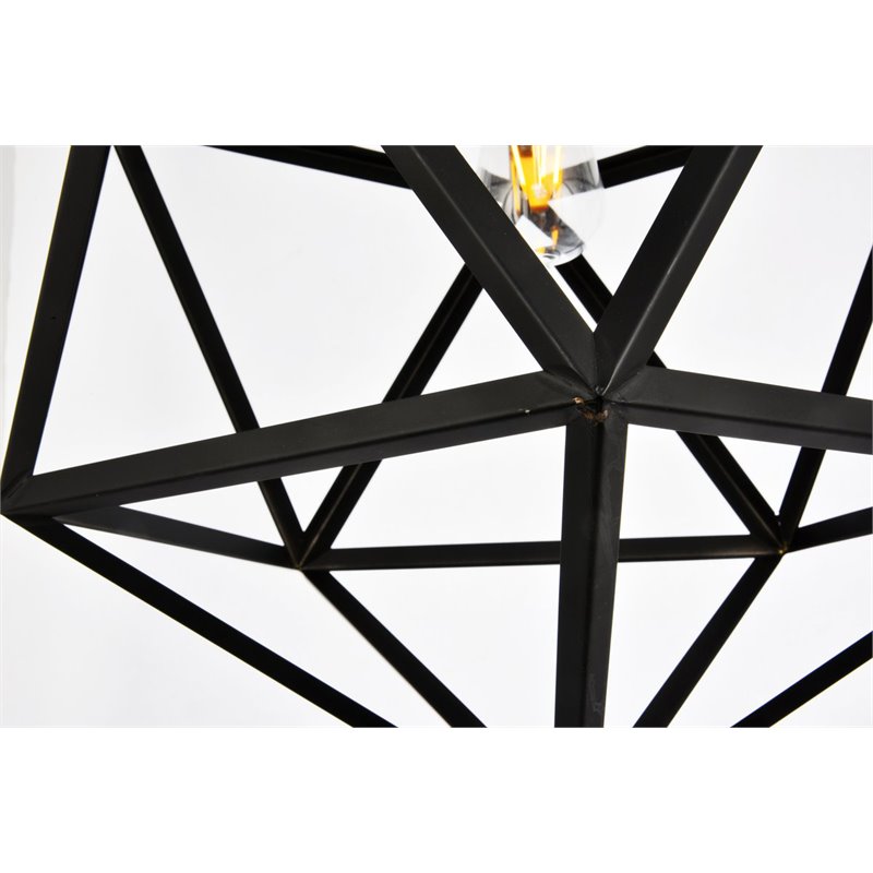 Living District Redmond 1-Light Transitional Metal Pendant in Black