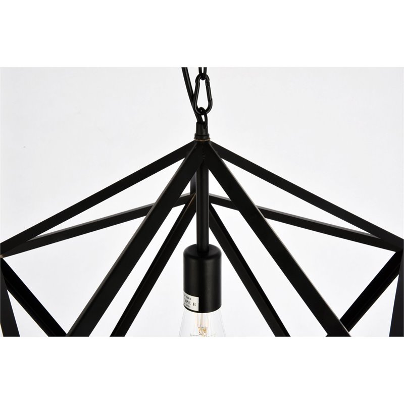 Living District Redmond 1-Light Transitional Metal Pendant in Black