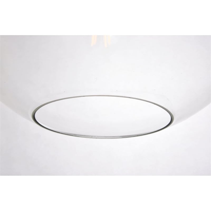Living District Placido 1-Light Transitional Metal Pendant in Black & Clear