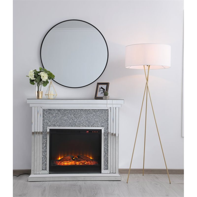 Living District Cason 1-Light Mid-Century Metal Floor Lamp in Brass and White