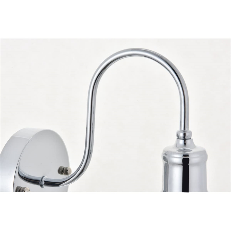Living District Histoire 1-Light Metal Wall Sconce in Chrome and Clear