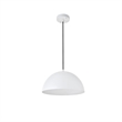 Living District Forte 1-Light Mid-Century Metal Pendant in White