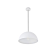 Living District Forte 1-Light Mid-Century Metal Pendant - White Finish