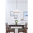 Living District Forte 1-Light Mid-Century Metal Pendant - White Finish