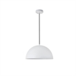 Living District Forte 1-Light Mid-Century Metal Pendant - White Finish