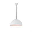 Living District Forte 1-Light Mid-Century Metal Pendant - White Finish