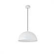 Living District Forte 1-Light Mid-Century Metal Pendant - White Finish