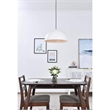 Living District Forte 1-Light Mid-Century Metal Pendant - White Finish