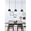 Living District Nota 3-Light Mid-Century Metal Pendant in Black