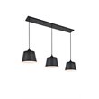 Living District Nota 3-Light Mid-Century Metal Pendant in Black