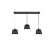 Living District Nota 3-Light Mid-Century Metal Pendant in Black