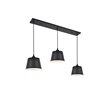 Living District Nota 3-Light Mid-Century Metal Pendant in Black