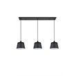 Living District Nota 3-Light Mid-Century Metal Pendant in Black