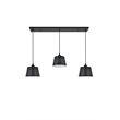 Living District Nota 3-Light Mid-Century Metal Pendant in Black
