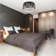 Living District Tully 4-Light Mid-Century Metal Flush Mount in Matte Black/Clear