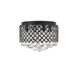 Living District Tully 4-Light Mid-Century Metal Flush Mount in Matte Black/Clear