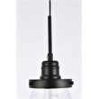 Living District Lyle 1-Light Mid-Century Metal Pendant in Black