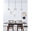 Living District Nota 3-Light Mid-Century Metal Pendant in Chrome
