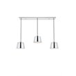 Living District Nota 3-Light Mid-Century Metal Pendant in Chrome