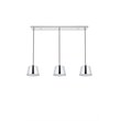 Living District Nota 3-Light Mid-Century Metal Pendant in Chrome