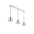 Living District Nota 3-Light Mid-Century Metal Pendant in Chrome