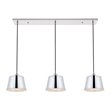 Living District Nota 3-Light Mid-Century Metal Pendant in Chrome
